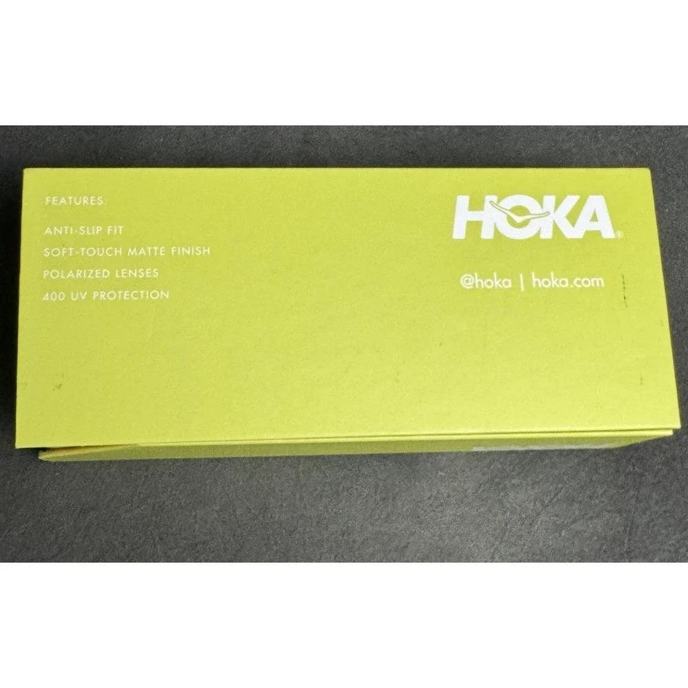 Hoka Classic Sunglasses Yellow Matte Polarized Lenses 400 UV Protection Sport